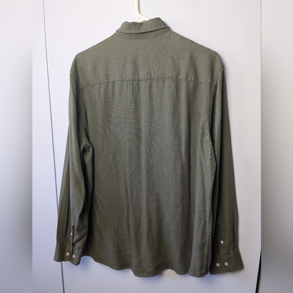 NWT Selected Homme Men Button Down Shirt Size 16.5 Green Color - Picture 8 of 11